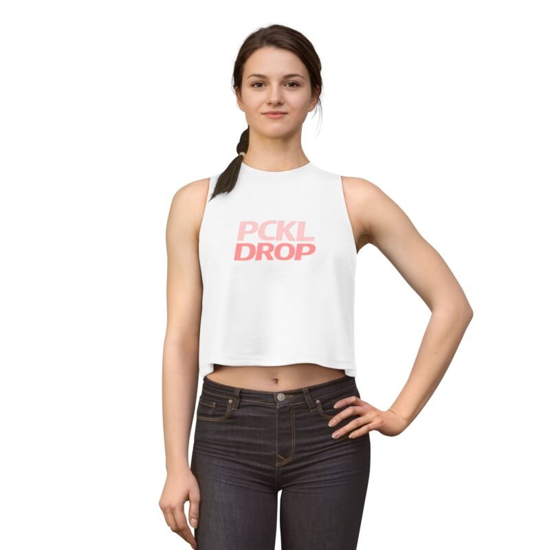 PCKL DROP Women's Crop Top — Pink Logo Sleeveless Tank